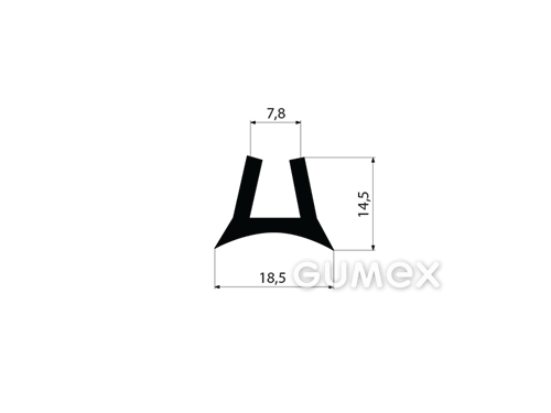 GUMOVÉ PROFILY TVARU "U" - EPDM